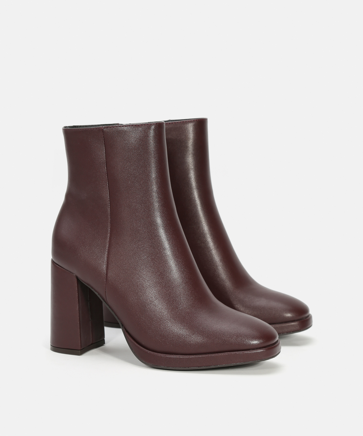 Botins salto bordô image number null